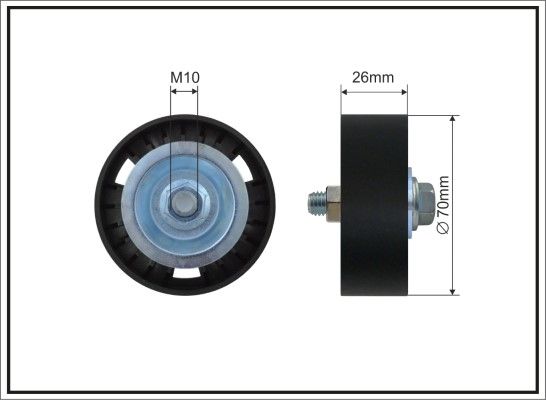 CAFFARO 500131SC - Tensioner Pulley, V-ribbed belt