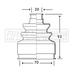 First Line FCB2783 Bellow, drive shaft