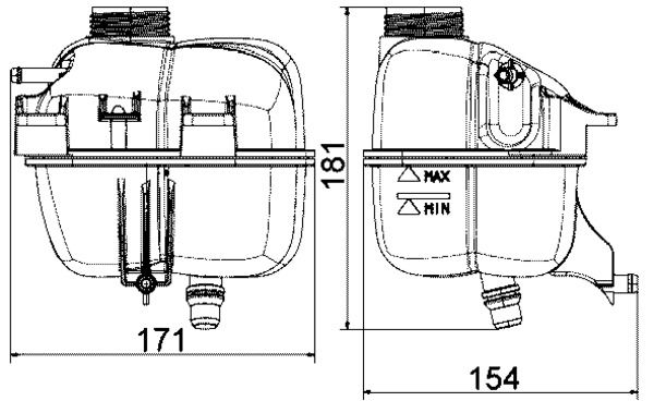 Розширювальний бачок, охолоджувальна рідина, Mahle CRT87001S