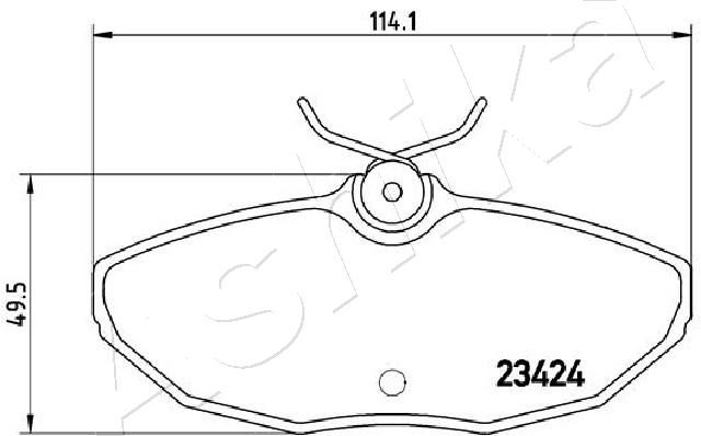 ASHIKA 51-00-0310 Brake Pad Set, disc brake