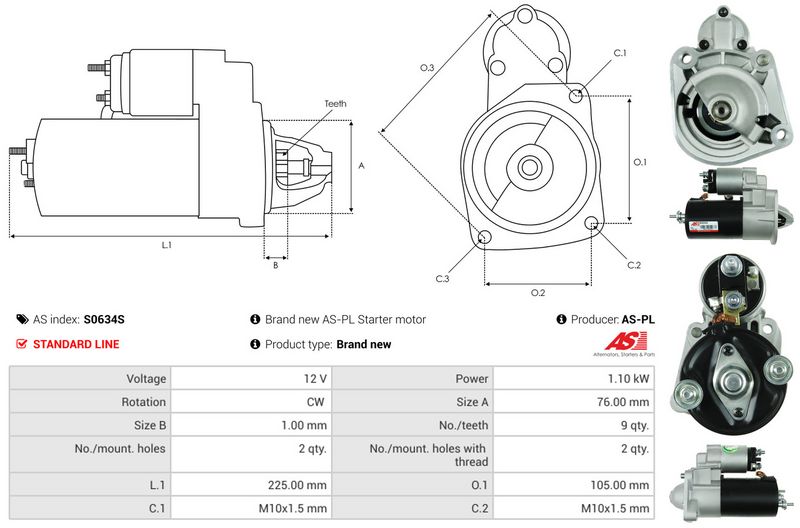 AS-PL S0634S Starter