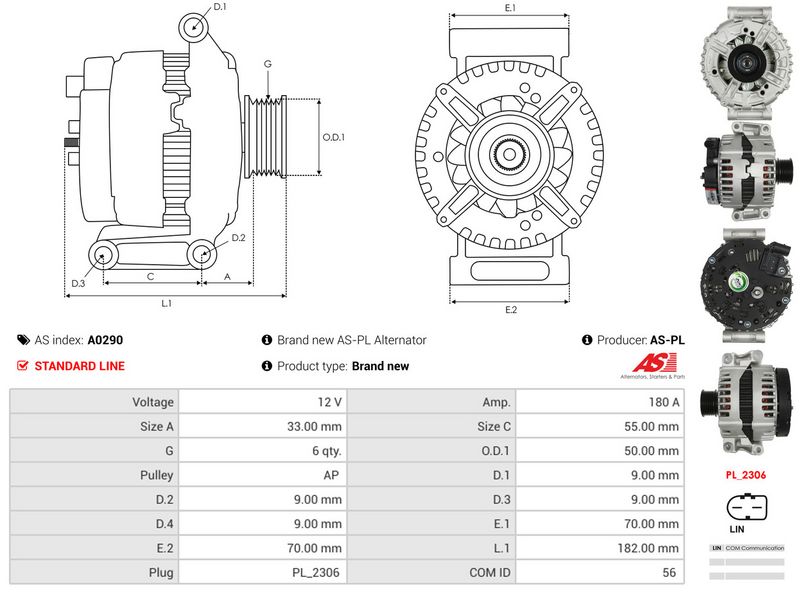 AS-PL A0290 Alternator