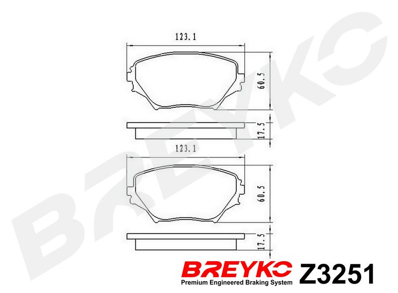 DAVID VASCO Z3251 Brake Pad Set, disc brake