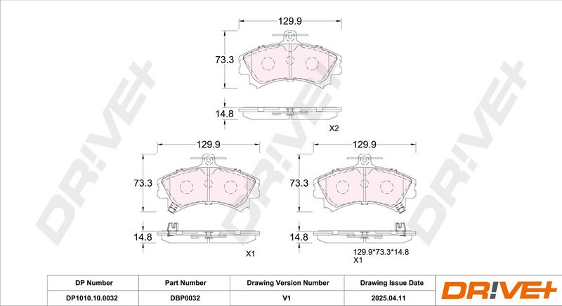 Set placute frana,frana disc DP1010.10.0032 Dr!ve+