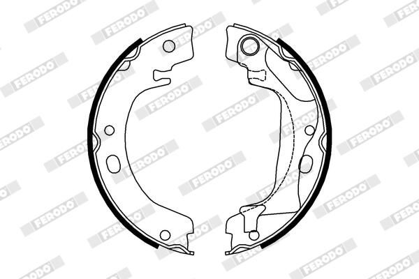 FERODO FSB4011 Brake Shoe Set, parking brake