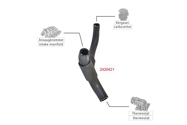 METZGER AUTOTEILE 2420421 Radiator Hose