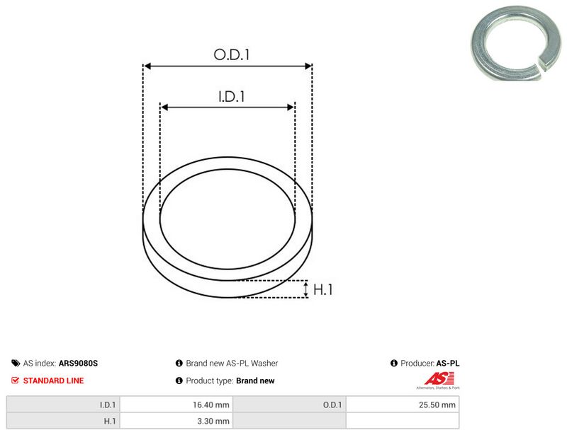 AS-PL ARS9080S Repair Set, alternator