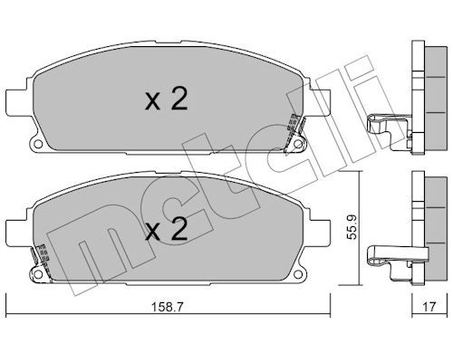 Plaquettes+de+frein+à+disque METELLI 22-0406-1