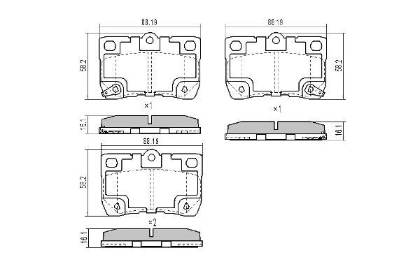 FREMAX FBP-1693 Brake Pad Set, disc brake