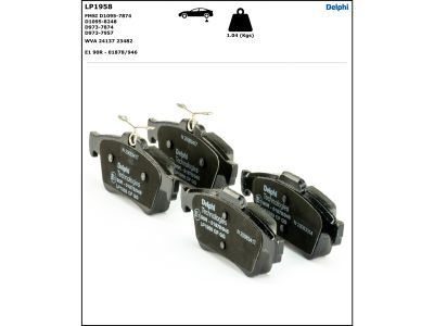 DELPHI LP1958 Brake Pad Set, disc brake