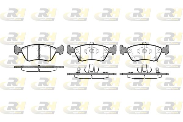 Комплект гальмівних накладок, дискове гальмо, Roadhouse 2676.02