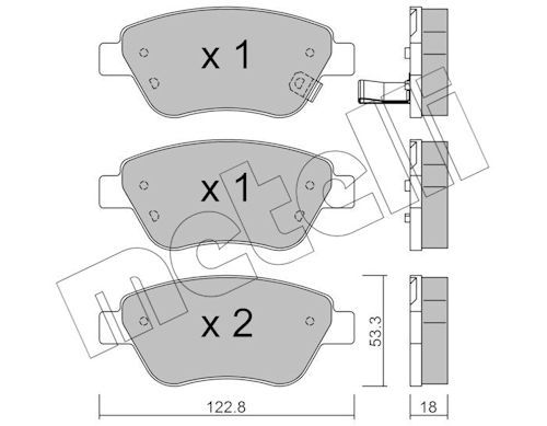 Plaquettes+de+frein+à+disque METELLI 22-0321-2