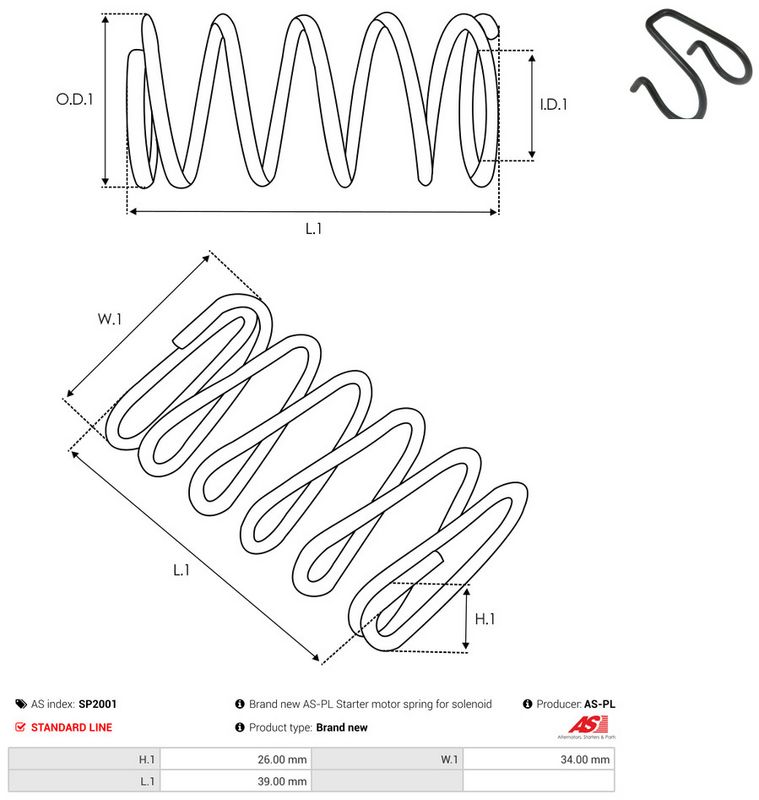 AS-PL SP2001 Repair Kit, starter