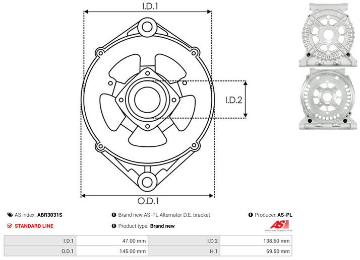 Kaitsekate, generaator, AS-PL ABR3031S