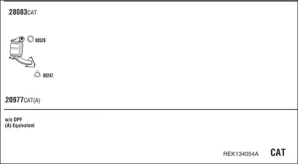 ABGASANLAGE WALKER REK134054A