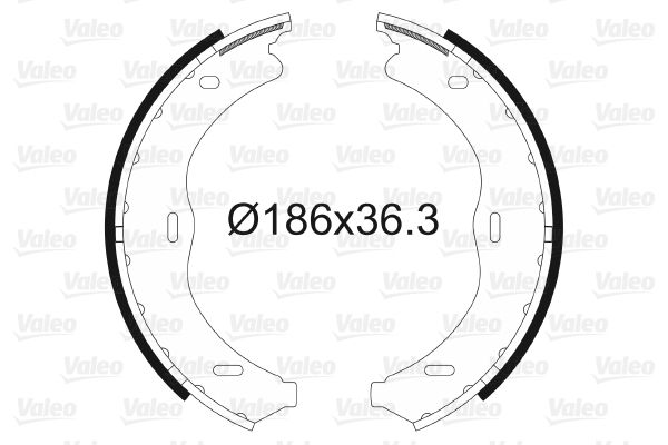 VALEO Remschoenset, parkeerrem 564158