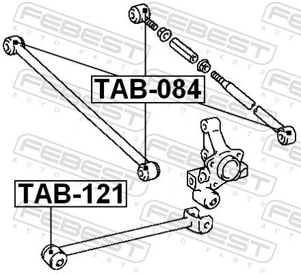 FEBEST TAB-121 Mounting, control/trailing arm