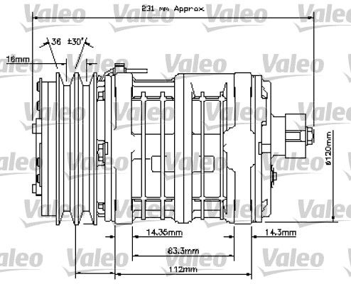 VALEO Compressor, airconditioning 815823