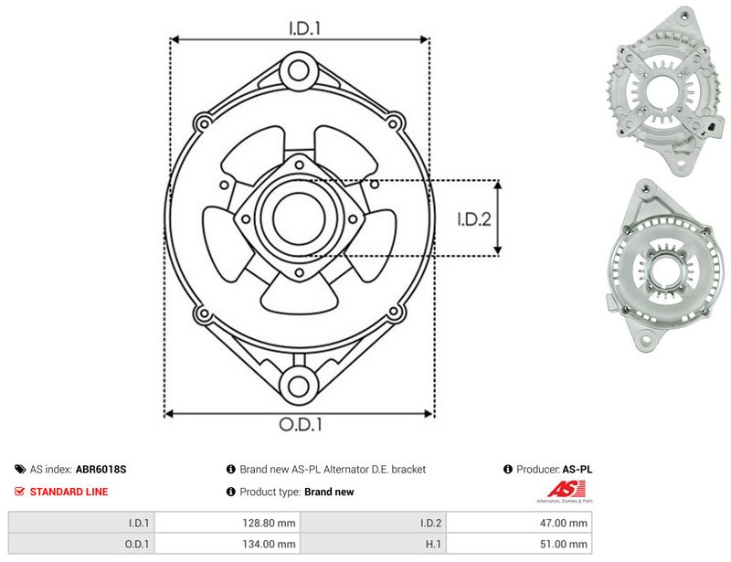 AS-PL ABR6018S Protective Cap, alternator
