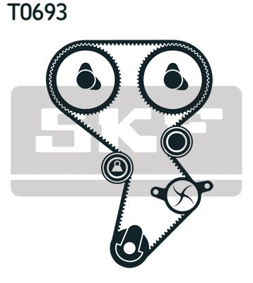 SKF MITSUBISHI комплект ГРМ ремінь + 2 ролика CARISMA -06, SPACE STAR -04, VOLVO S40 I