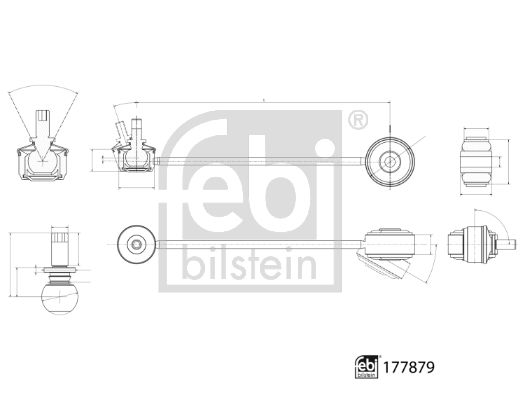 Тяга/стійка, стабілізатор, Febi Bilstein 177879