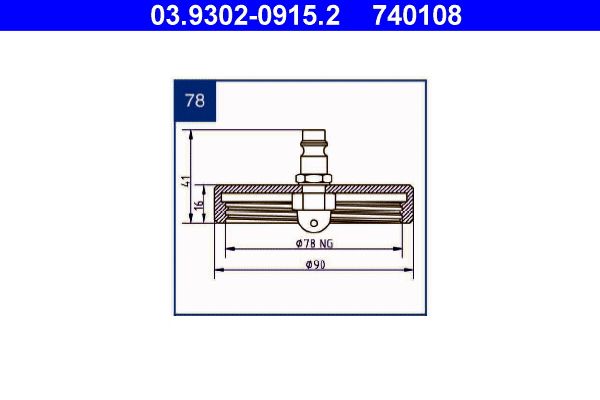 ATE Ontluchtingsaansluiting 03.9302-0915.2