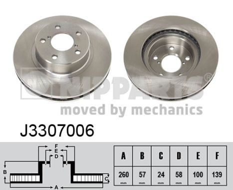 NIPPARTS féktárcsa J3307006