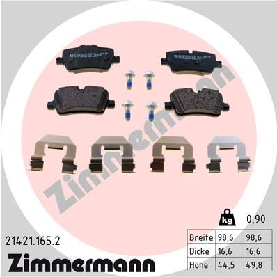 Колодки тормозные (задние) ZIMMERMANN