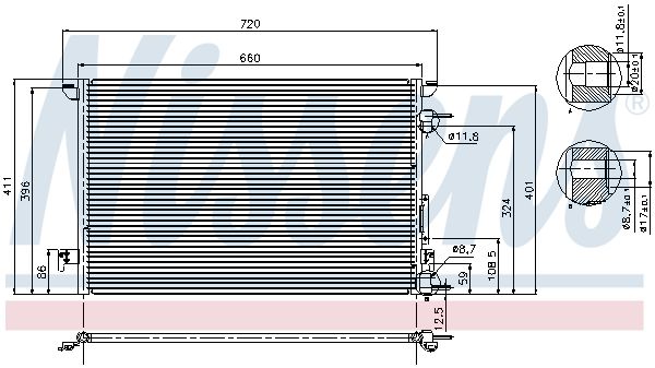 NISSENS 94597 Condenser, air conditioning