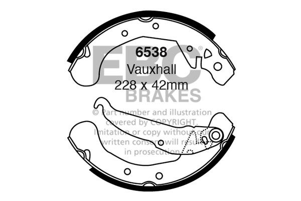 EBC Brakes fékpofakészlet 6538