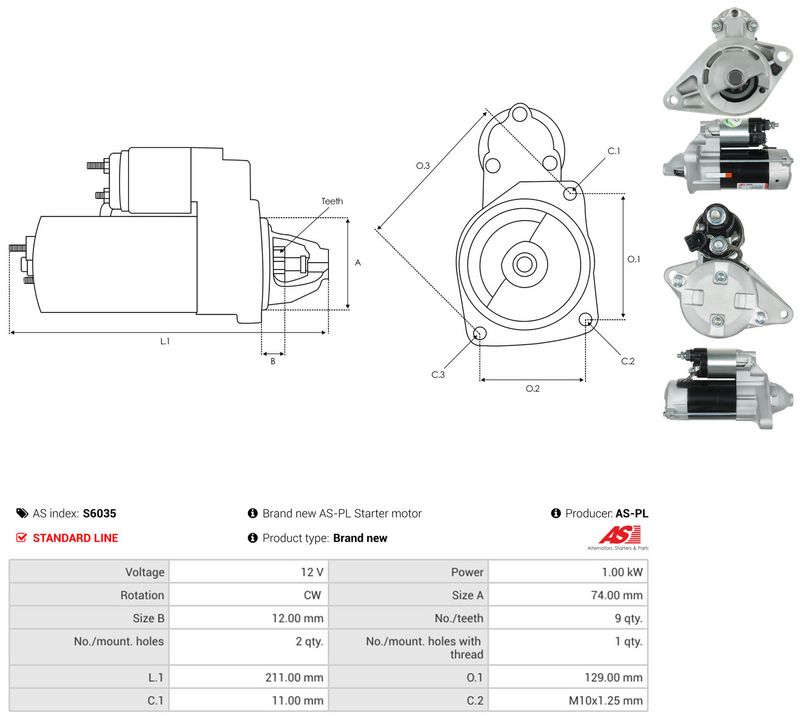 Starter, AS-PL S6035