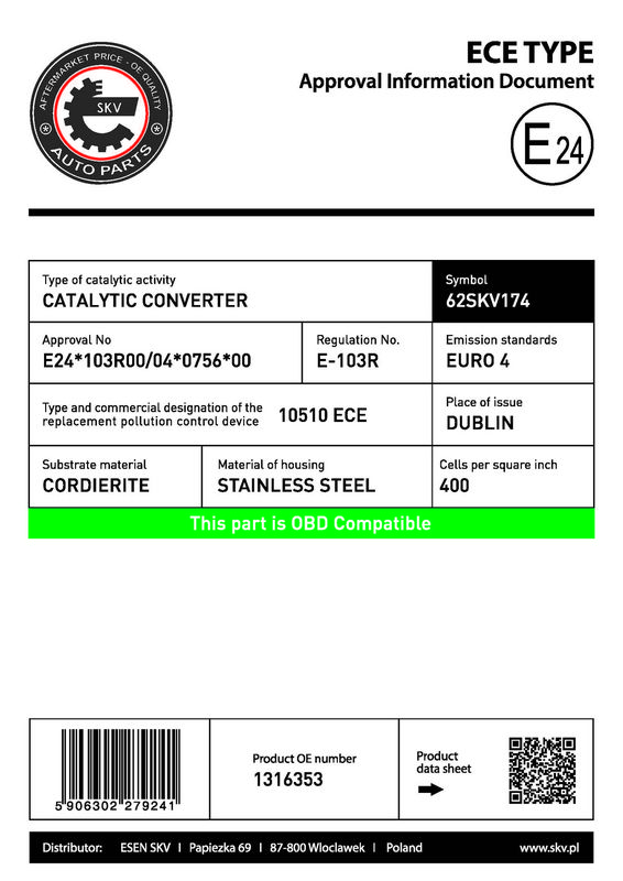 Prekės atitinka OEM kodą: 1466197