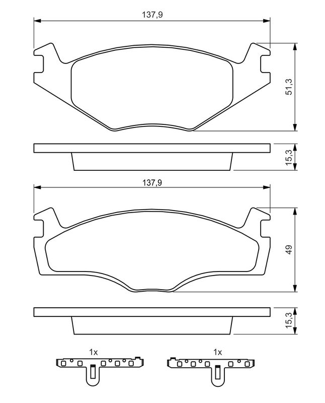 BOSCH Plaquettes de frein à disque 0 986 468 871