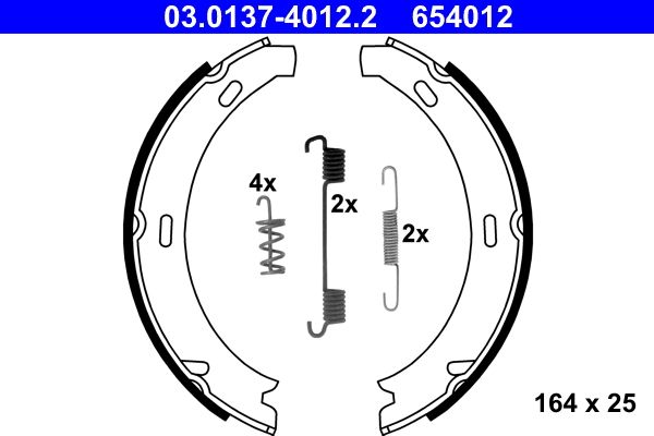 ATE Remschoenset, parkeerrem 03.0137-4012.2