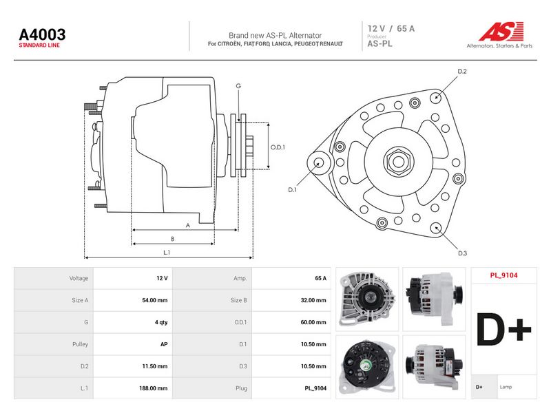 This part match OEM code: 7779915