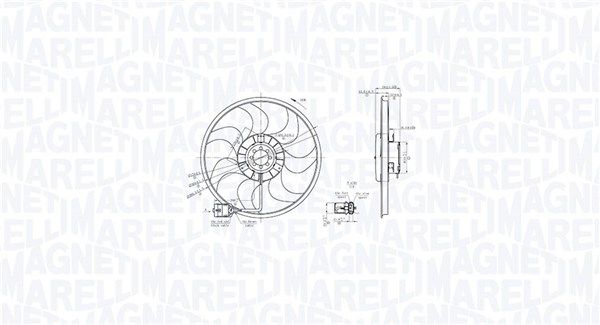 Вентилятор, система охолодження двигуна, Magneti Marelli 069422864010