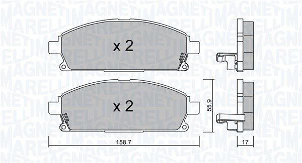 Set placute frana,frana disc 363916061149 MAGNETI MARELLI