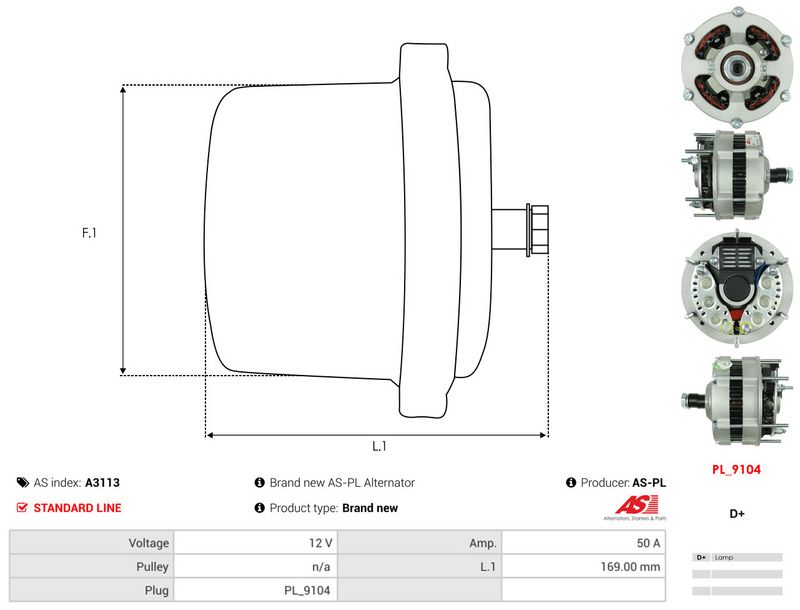 AS-PL A3113 Alternator