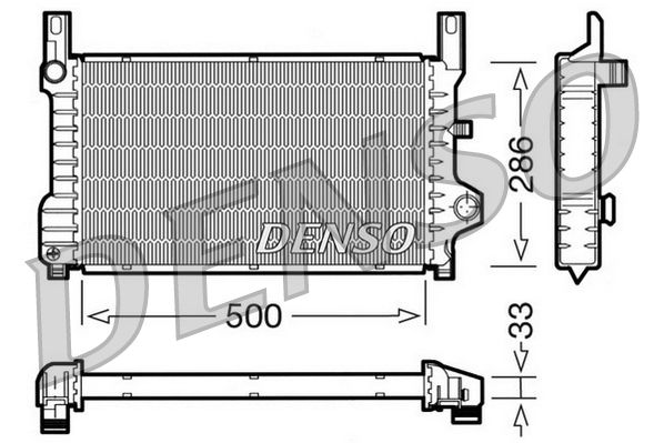 DENSO hűtő, motorhűtés DRM10036