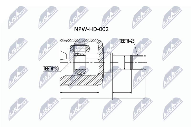NTY csuklókészlet, hajtótengely NPW-HD-002