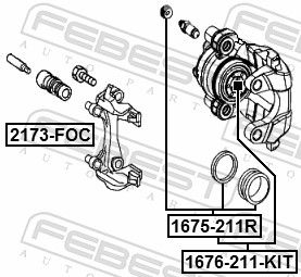 FEBEST 1675-211R Repair Kit, brake caliper