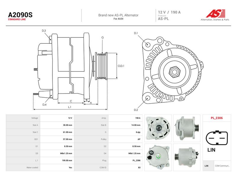 Generaator, AS-PL A2090S