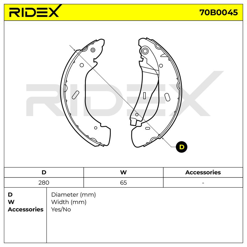 комплект спирачна челюст RIDEX