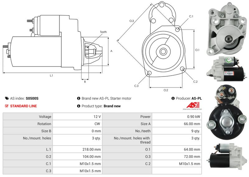 AS-PL S0500S Starter