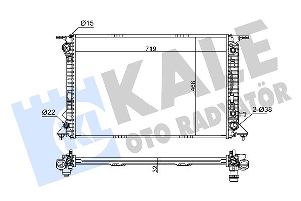 KALE AUDI Радіатор охолодження Q5 3.0TDI