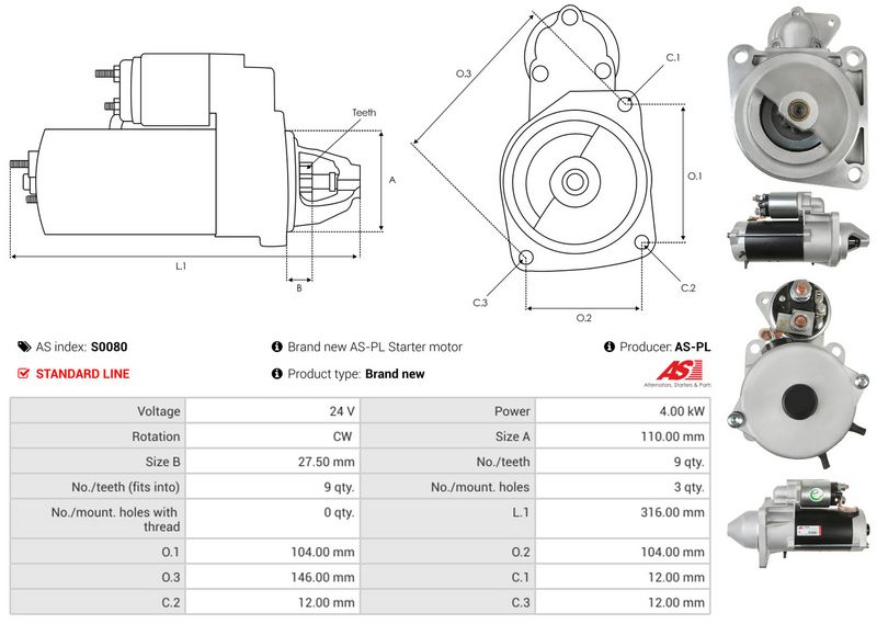 AS-PL S0080 Starter