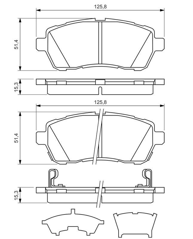 BOSCH Plaquettes de frein à disque 0 986 494 321