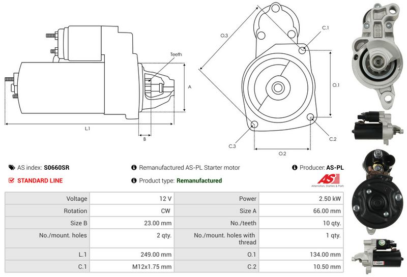 AS-PL S0660SR Starter