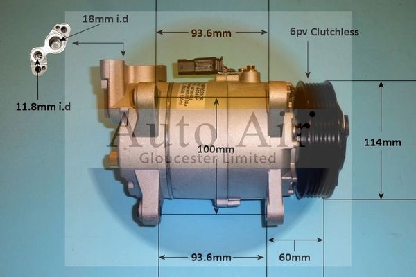 Auto Air Gloucester 14-0345P Compressor, air conditioning