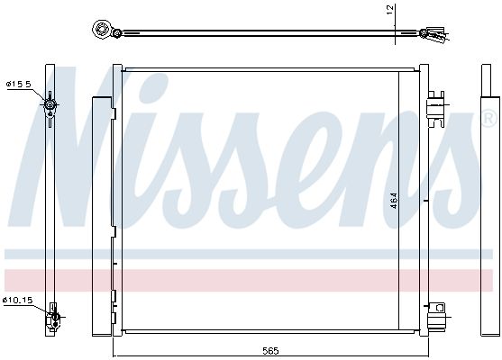 Радиатор кондиционера NISSAN X-TRAIL/NISSAN QASHQAI (13-) 1,4/1,6 (выр-во Nissens)